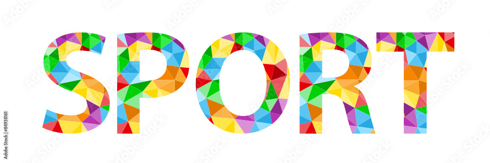Vector Polygon Alphabet Icon SPORT Vector Polygon Alphabet Icon SPORT
