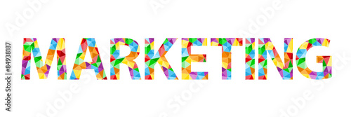 Vector Polygon Letters spelling out MARKETING