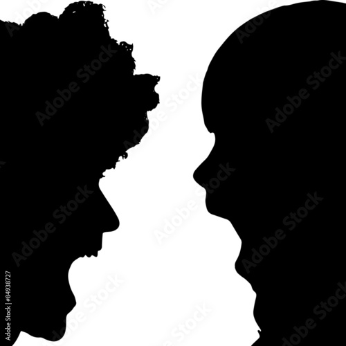 Vector silhouette profile.