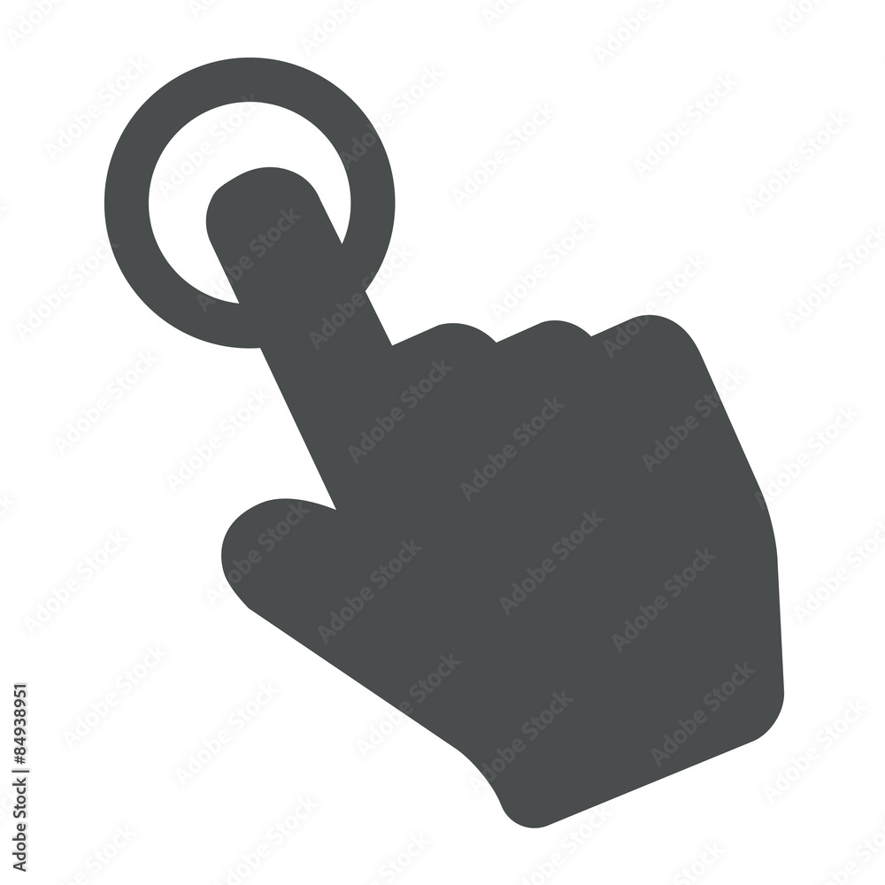 Icono aislado apretar boton gris Icono aislado apretar boton gris