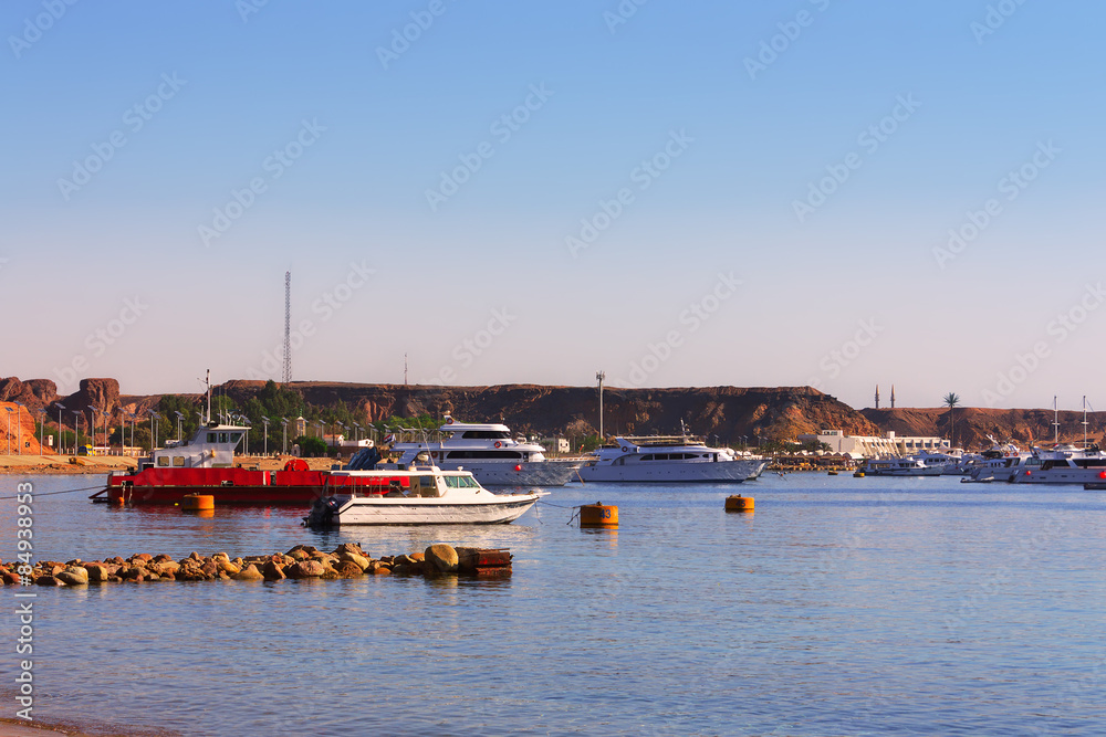 Fototapeta premium Beach and pier in Budva