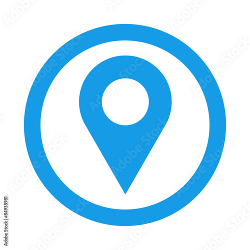 Free Download Icono redondo localizacion azul - GFXLoad