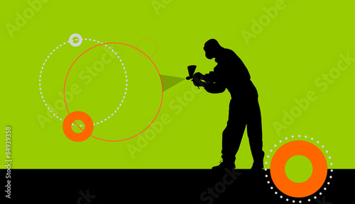 Vector silhouette.