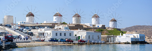 Traditional windmills in Mykonos island - Greece