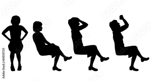 Vector silhouette of a woman.