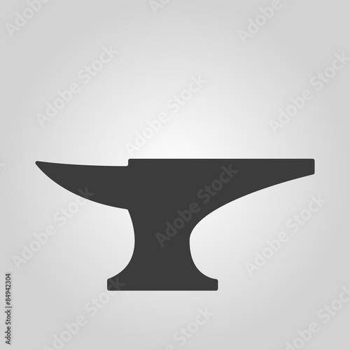 The anvil icon. Smith and forge, blacksmith symbol. Flat