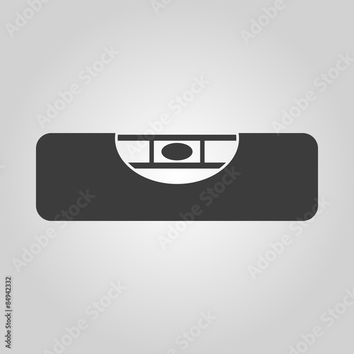 The building level icon. Bubble Level symbol. Flat