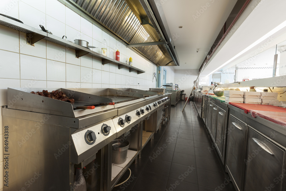 kitchen in a american diner restaurant