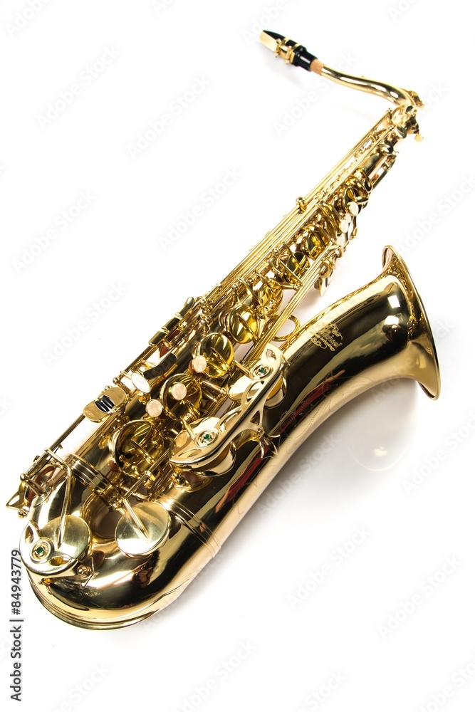 Fototapeta premium Saxophone, Musical Instrument, Isolated.