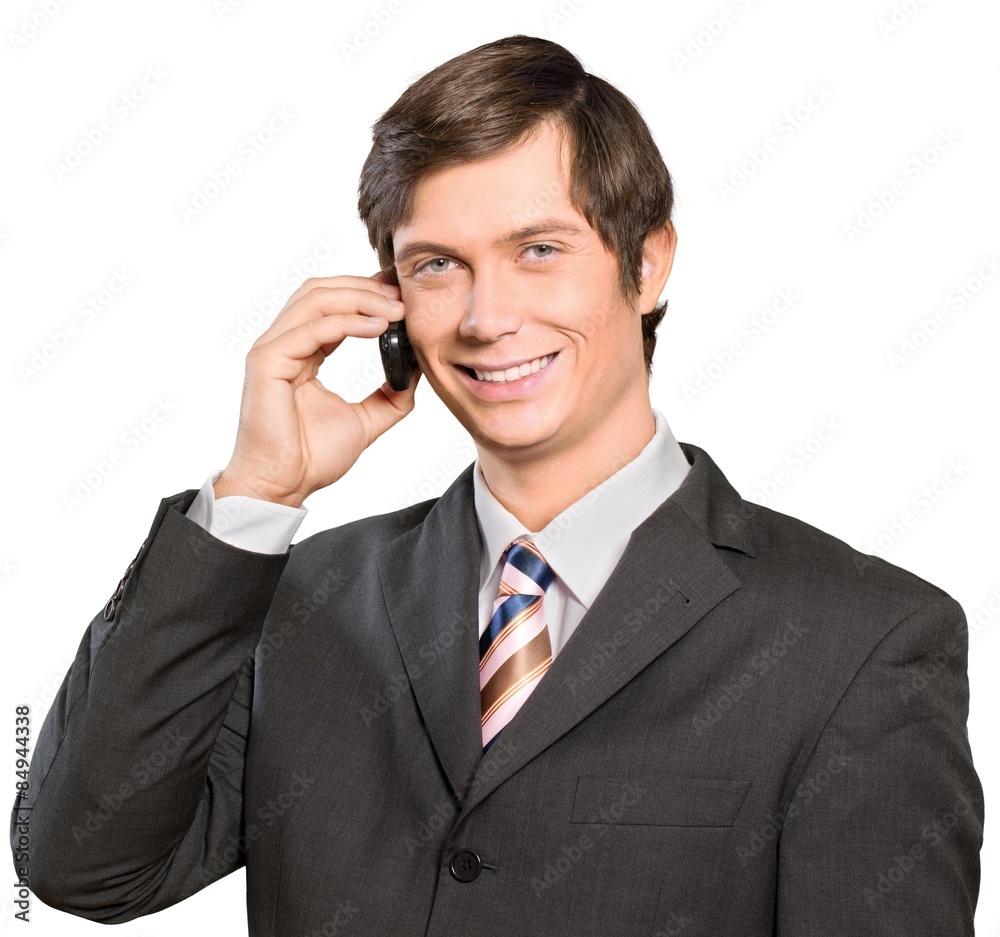 Businessman, Telephone, Mobile Phone. Businessman, Telephone, Mobile Phone.