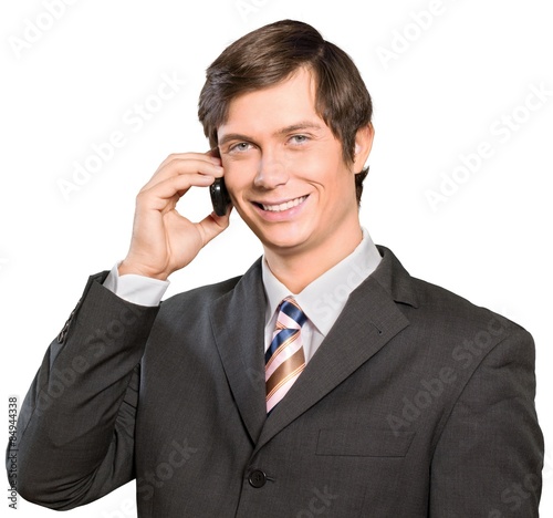 Businessman, Telephone, Mobile Phone.