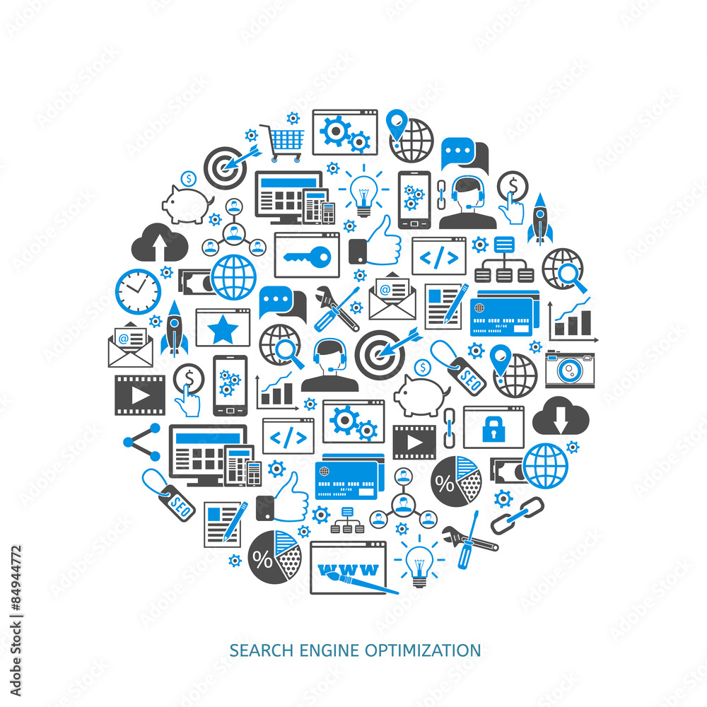 SEO optimization icons SEO optimization icons