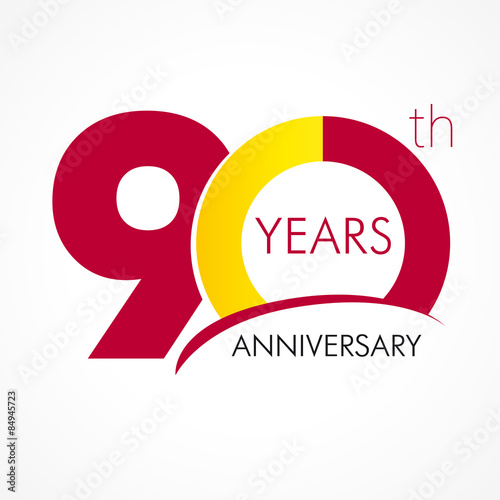 90 years anniversary logo photo