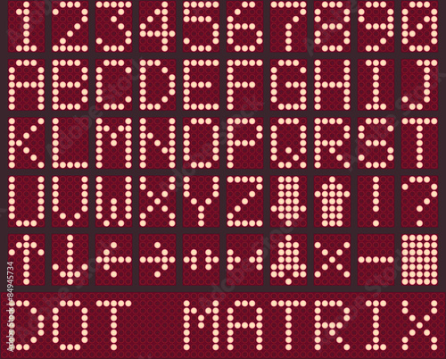 Digital alphabet and numbers for elevator display