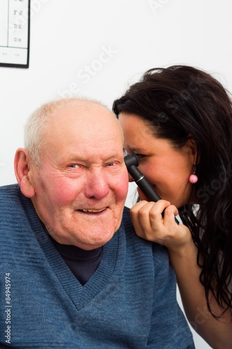 Senior Man With Hearing Problems