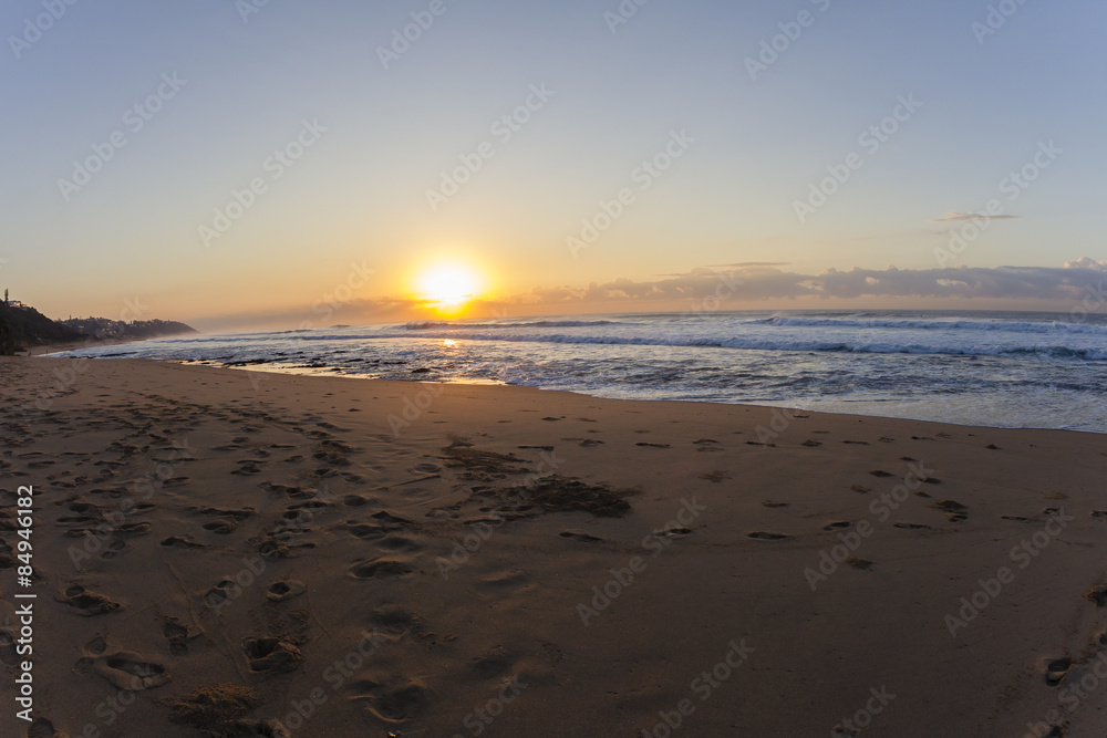 Dawn Beach Ocean Waves Landscape