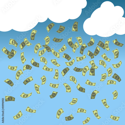 dollars falls from the sky