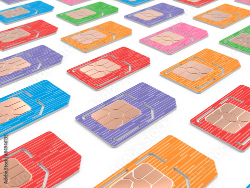 Background of Sim Cards Illustration, Dual Sized Verstion
