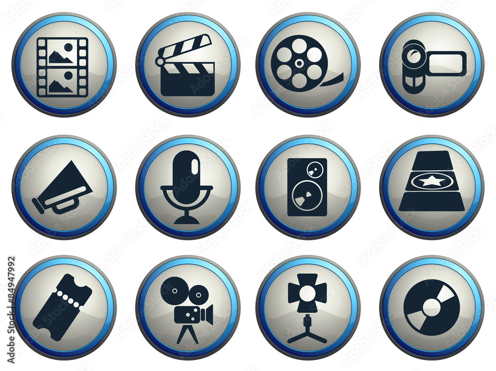 Fototapeta premium Film Industry Icons