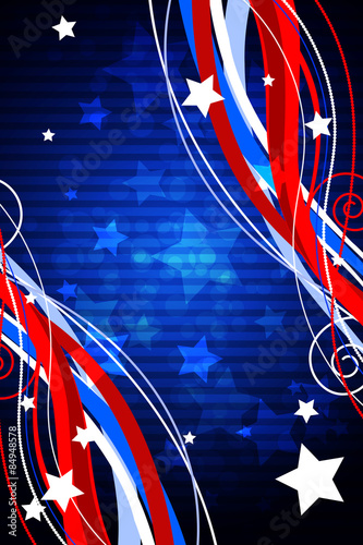 Patriotic Background. 
Elements are in separate layers and grouped. Very easy to edit, It contains EPS10 with large resolution JPG.