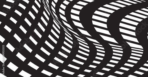 pattern black white optical design background vector