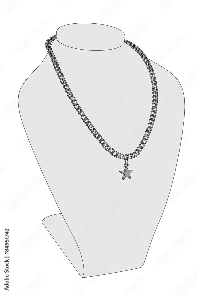 2d cartoon image of necklace jewel