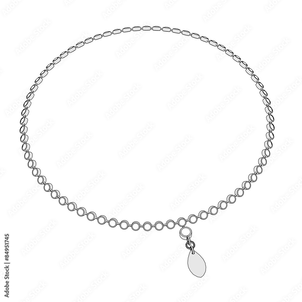 2d cartoon image of necklace jewel 2d cartoon image of necklace jewel