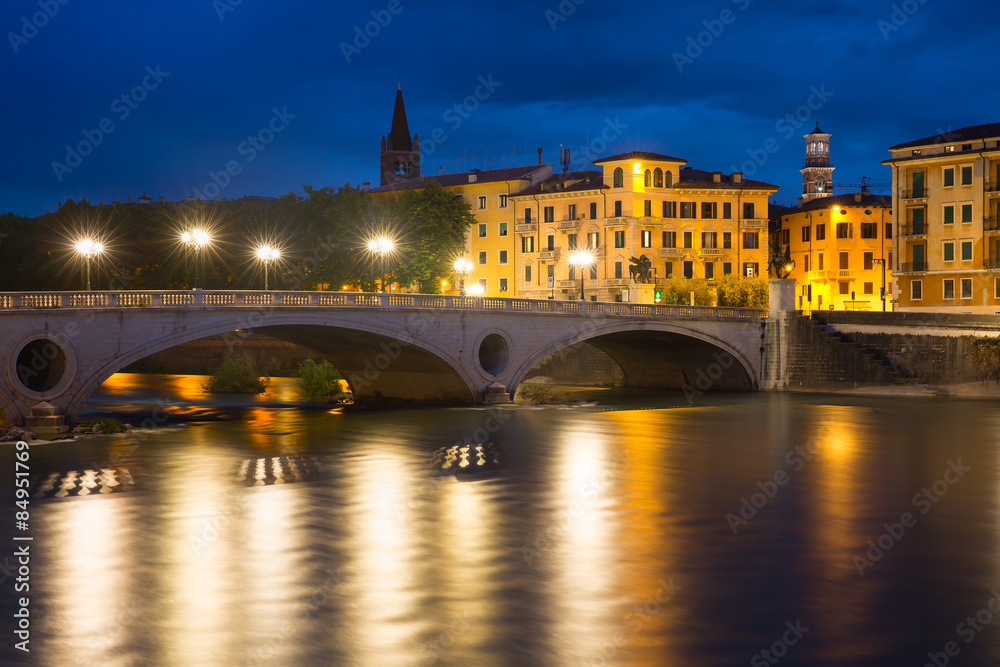 Ponte Risorgimento and Adige, Verona, Italy