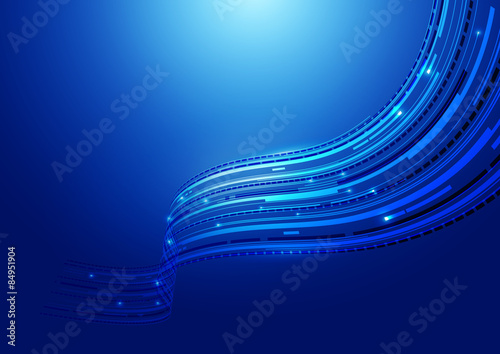 Abstract Technology Blue Background