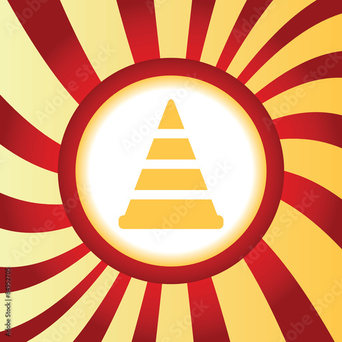 Traffic cone abstract icon
