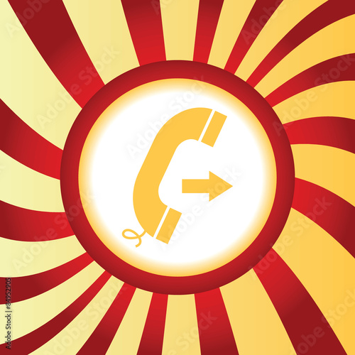 Outgoing call abstract icon
