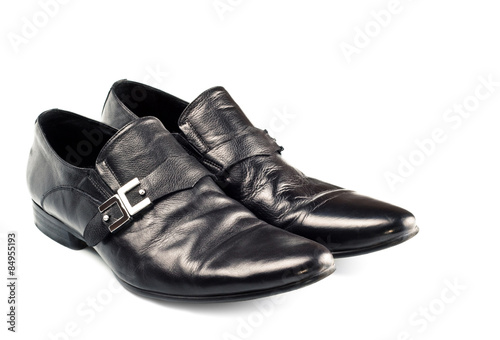 black male shoes with buckle