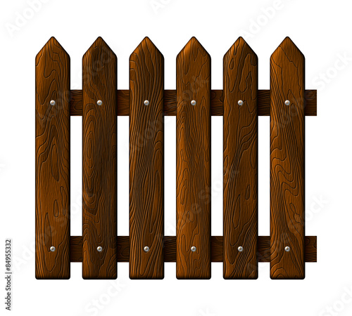 Fragment seamless vector wooden fence
