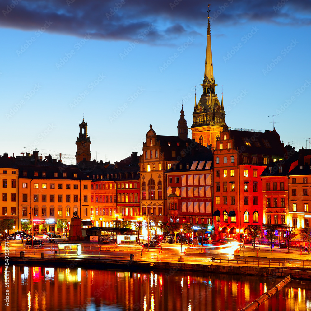 Obraz premium Silhouette of Stockholm
