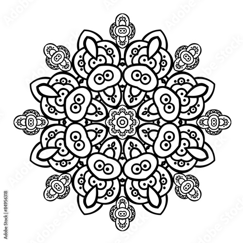 Mandala. Ethnic round ornament. Vector art