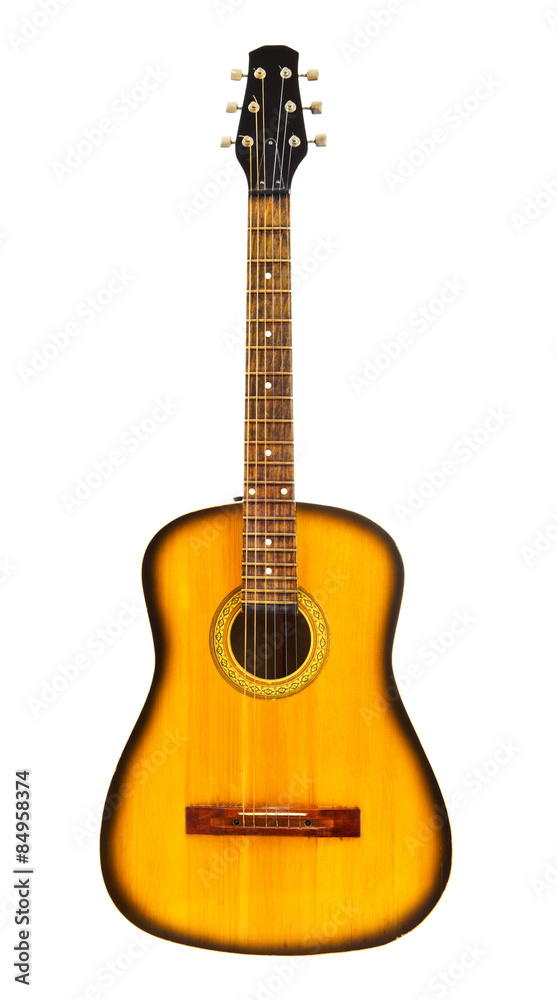 yellow acoustic guitar