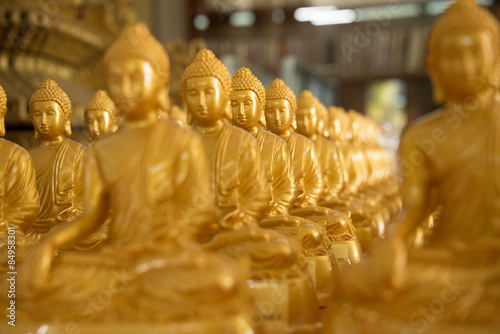 Статуэтки Будды в Бирманском буддийском храм Дхармакарама