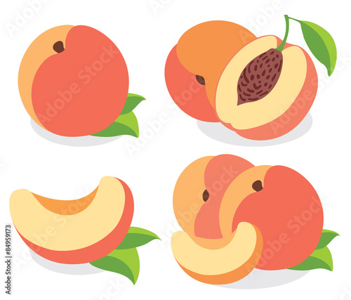 Vector peaches