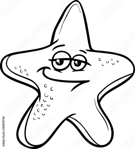 starfish cartoon coloring page