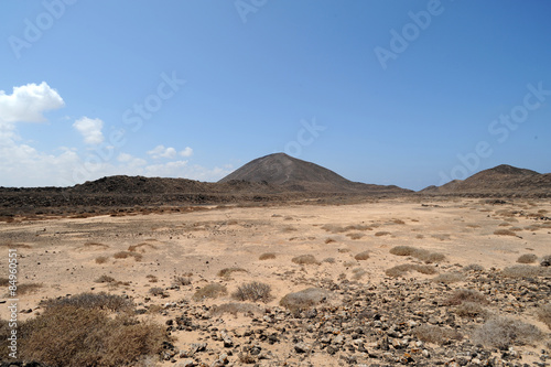 Le volcan de La Caldera sur l'îlot de Lobos à Fuerteventura