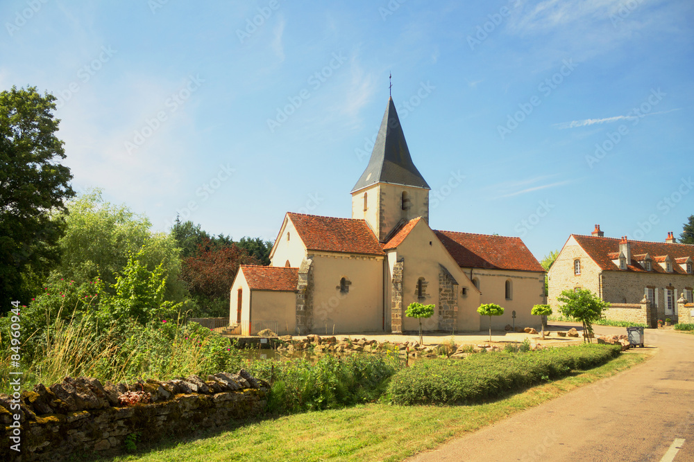 Rural church in Burgundy, France