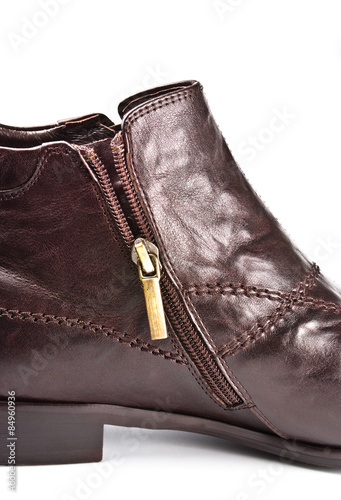 brown male shoes closeup