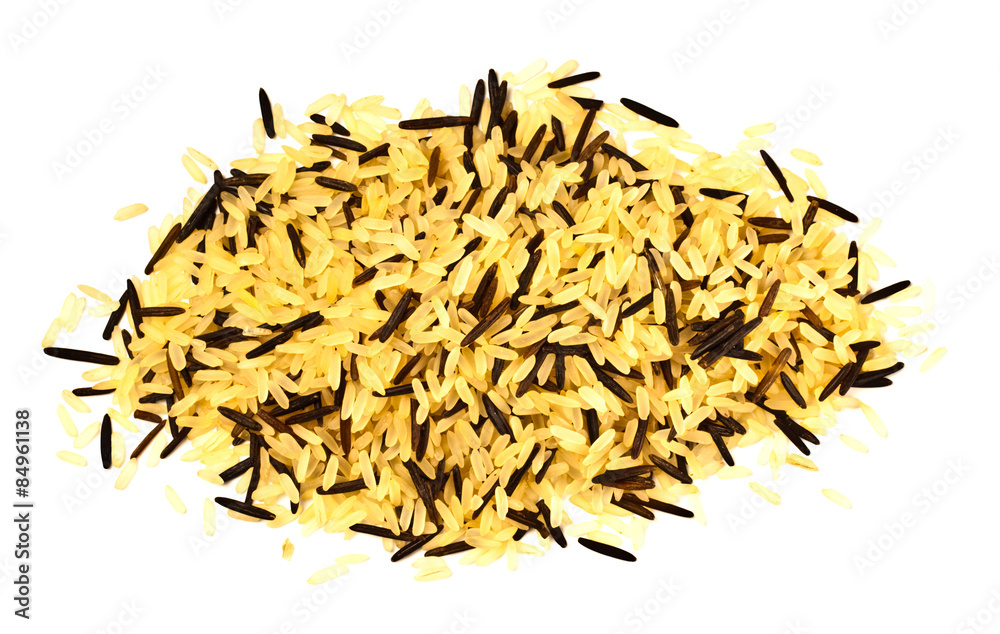 Fototapeta premium yellow and black rice blend
