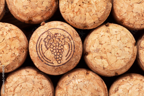 Champagne wine corks texture
