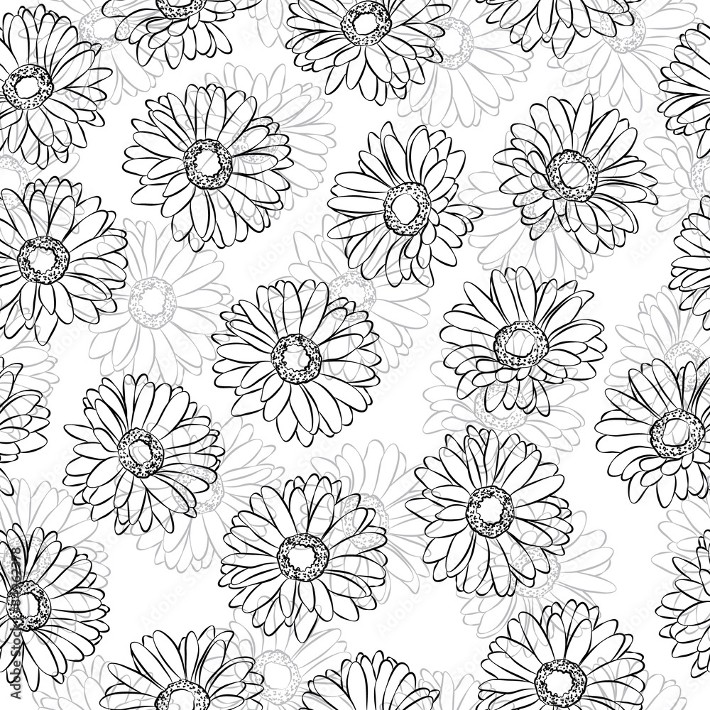 Vintage floral print seamless background.