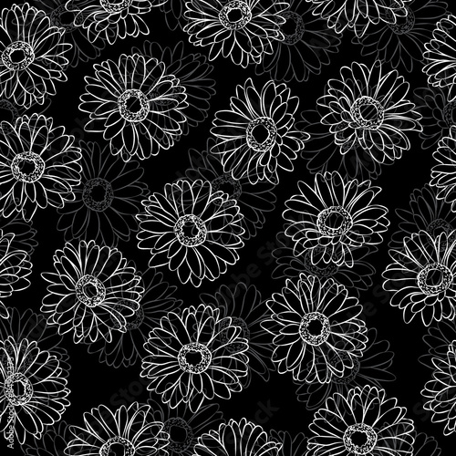 Vintage floral print seamless background.