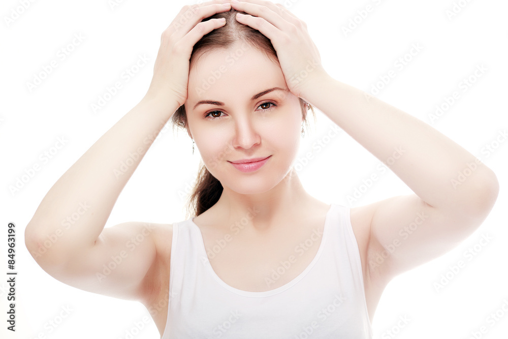 woman with headache woman with headache