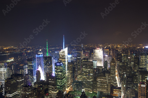 New York - Panorama notturno di Manhattan
