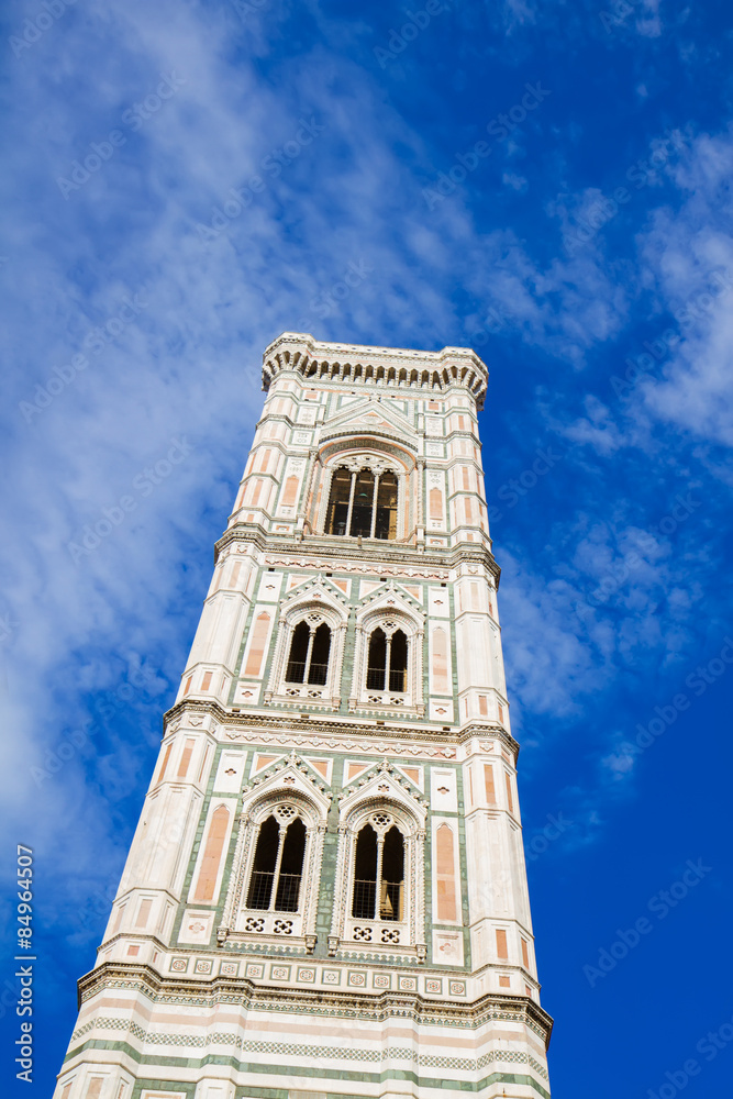 bell tower of cathedral church, Florence, Italy