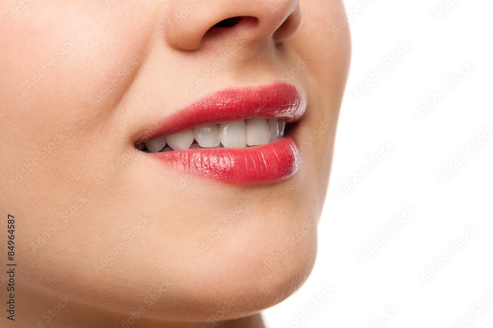 Obraz premium Smiling, dental, face.